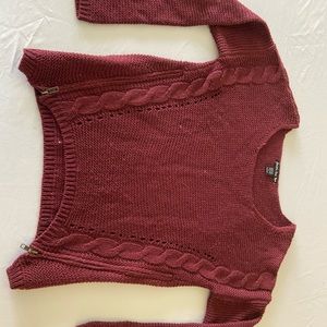 Maroon knit sweater